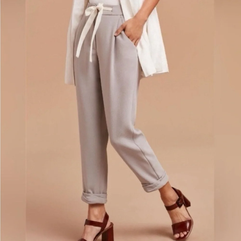 Wilfred Aritzia Allant Linen Pants Gray Size 8